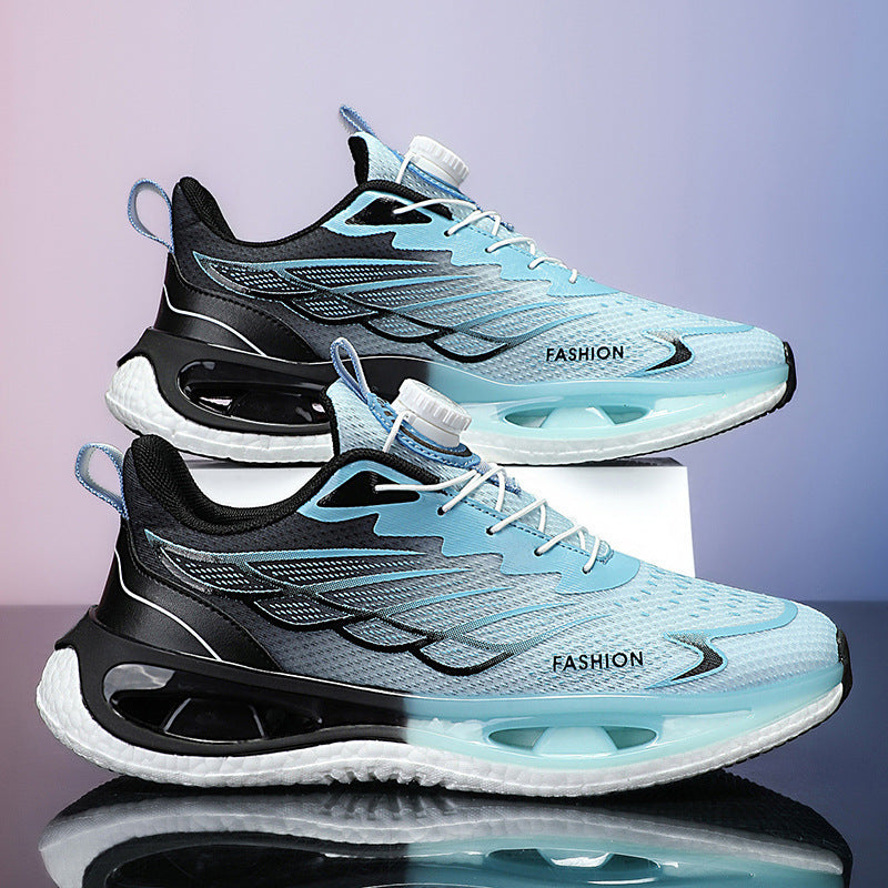 Shock Absorption Rotating Youth Button Sneaker