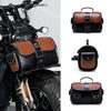 PU Leather Color Contrast Patchwork Motorcycle Front Bag