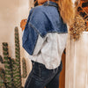 Cappotto in denim con fibbia multipla a fila singola per donna