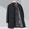 Mid-length Cotton-padded Coat Men's Fleece-lined Windproof Coat