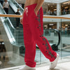 Simple Stitching Casual Sports Breasted Sweatpants