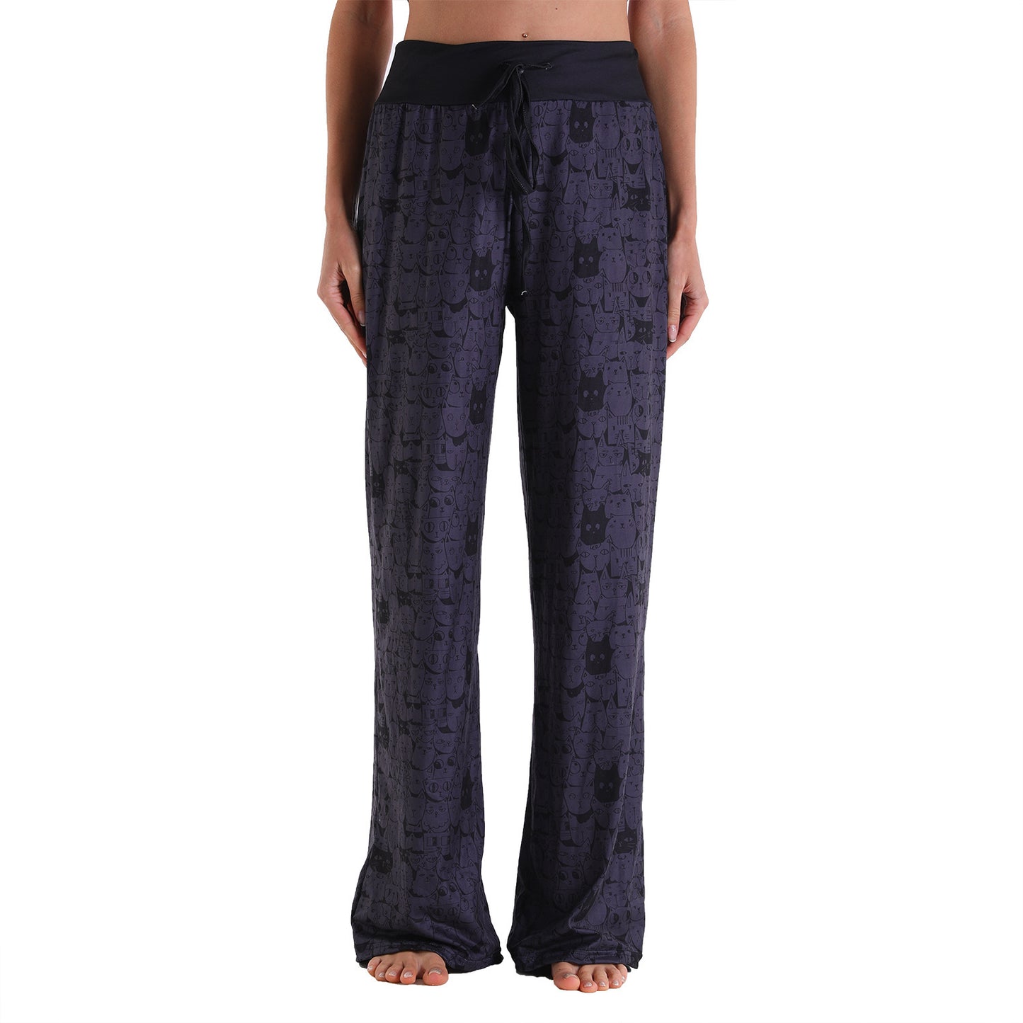 Loose Lace-up Camouflage Printed Pants