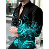Men's Long Sleeve 3D Digital Printing Shirt