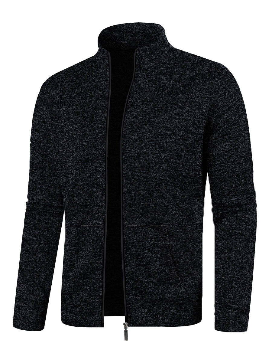 Men's Long Zipper Light Fleece Jacket Plus Size