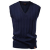 European Size V-neck Twist Sweater Vest Men's Business Sweater Waistcoat