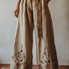 Womens Retro Casual Versatile Wide-leg Pants