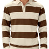 Business Knitwear Striped Contrasting Color Button Long Sleeve