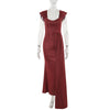 Vestito Lungo Smanicato Aderente Sottile E Scintillante