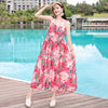 Beach Vacation French Style Floral Maxi Dress