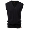 European Size V-neck Twist Sweater Vest Men's Business Sweater Waistcoat