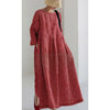 Womens Printed Midi Dress Beach Dress
