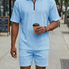 Polo da uomo, casual, a maniche corte, pantaloncini sportivi
