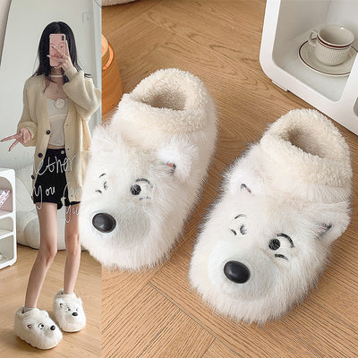 Ankle Wrap Cotton Slippers Female Interior Home Insulated Cotton-padded Shoes