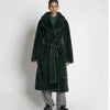 Artificial Fur Coat Suit Collar Cotton Coat Thickened Long Section Plush Trench Coat