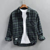Men's Retro Plaid Long Sleeve Casual Shirt