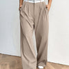 Casual And Fashionable Solid Color Suit Pants, Loose Pants, Wide-leg Pants