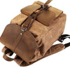 Waterproof Outdoor Travel Crazy Horse Leather Casual Nylon Men's Backpack Canvas Bag