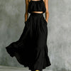 Two-piece High-waist Flared Skirt Set