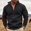 Men's Coat Contrast Color Zipper Casual Sweatshirt