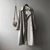 British Style All-match Draping Tight Waist Small Casual Women's Trench Coat
