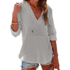 Slub Cotton Solid Color Casual Women's Lightweight Breathable Long Sleeves