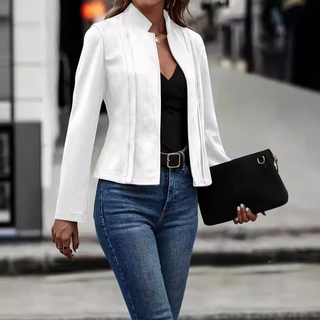 Winter Solid Color All-matching Cardigan Jacket Women