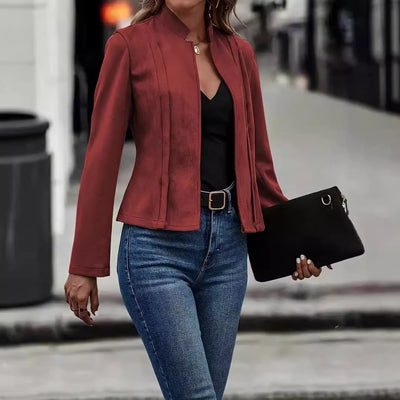 Winter Solid Color All-matching Cardigan Jacket Women