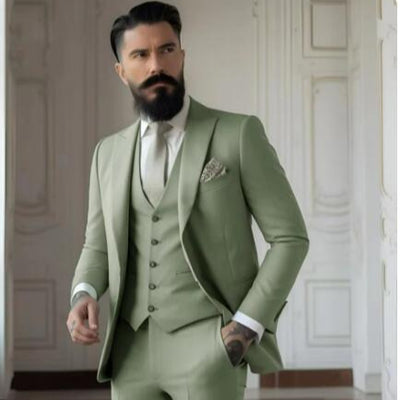 Completo da Uomo Slim Fit Tinta Unita