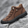 Genuine Leather Mid-top Men's Shoes Closed Toe Anti-kick Outdoor Leisure