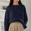 Round Neck Pure Color All-matching Trendy Sweater Top