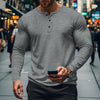 Men's New Jacquard Small Check Casual Sport Long Sleeve