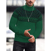Men's Casual Printing High Collar Loose All-match Sweater