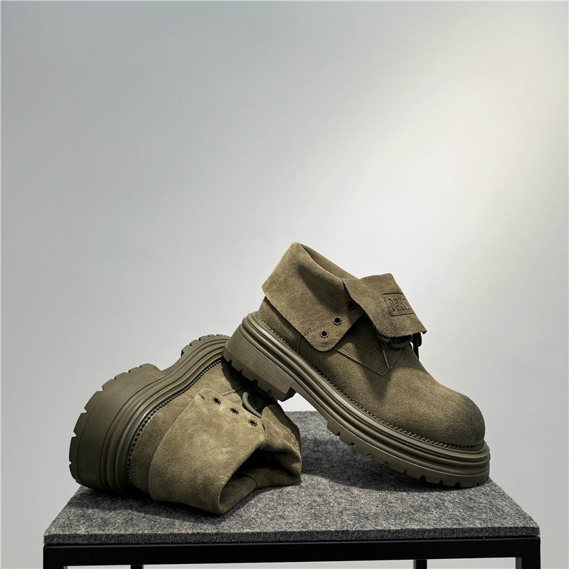 Retro Distressed Worker All-match Thick-soled Two-way Boots