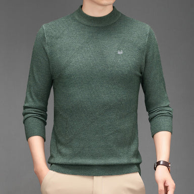 Spring And Autumn Casual Half Turtleneck Solid Color Sweater