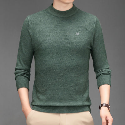Spring And Autumn Casual Half Turtleneck Solid Color Sweater