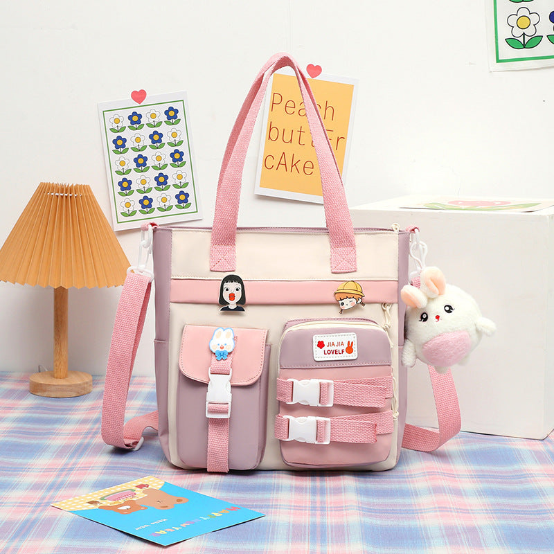 Elementary School Students' One Shoulder Art Bag, Boys' And Girls' Study Bag