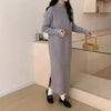 Idle Style Pullover Thickened Plus Size Bottoming Loose Knitted Dress Women