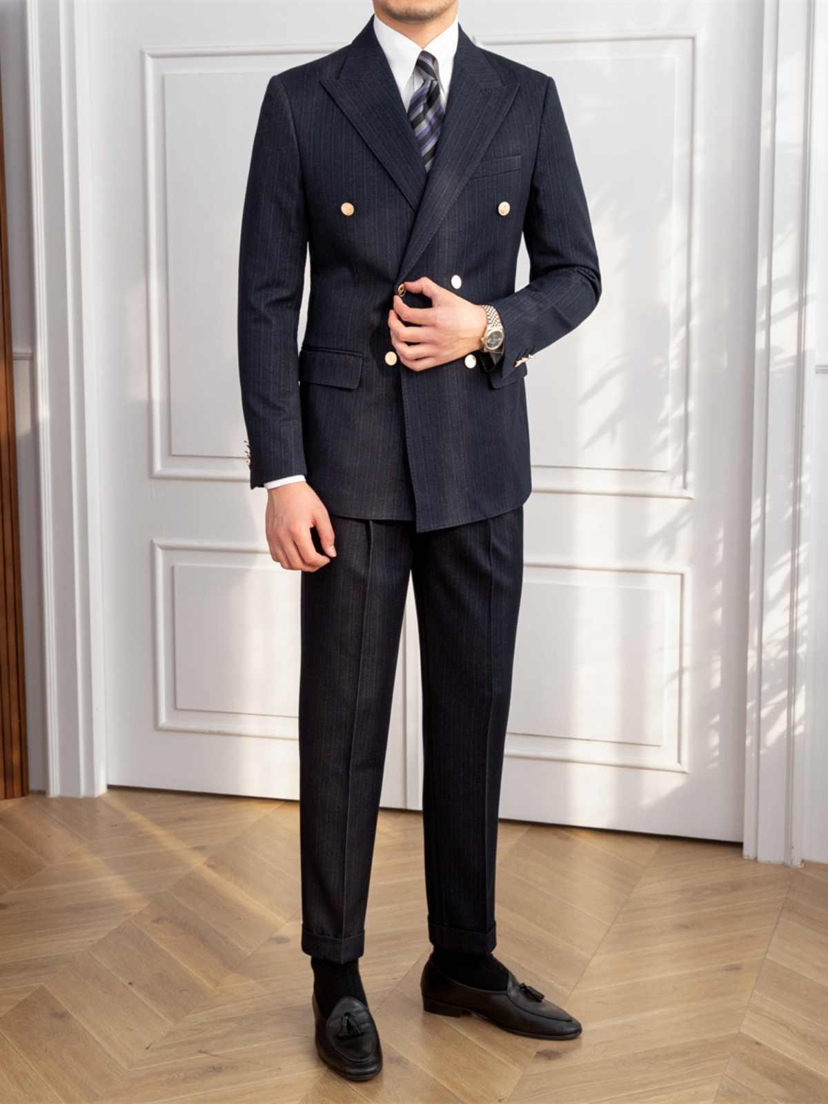 Abito Doppiopetto Slim Fit Stile Autunnale Nuovo