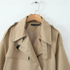 Autumn Elegant Double-breasted Mid-length Trench Coat