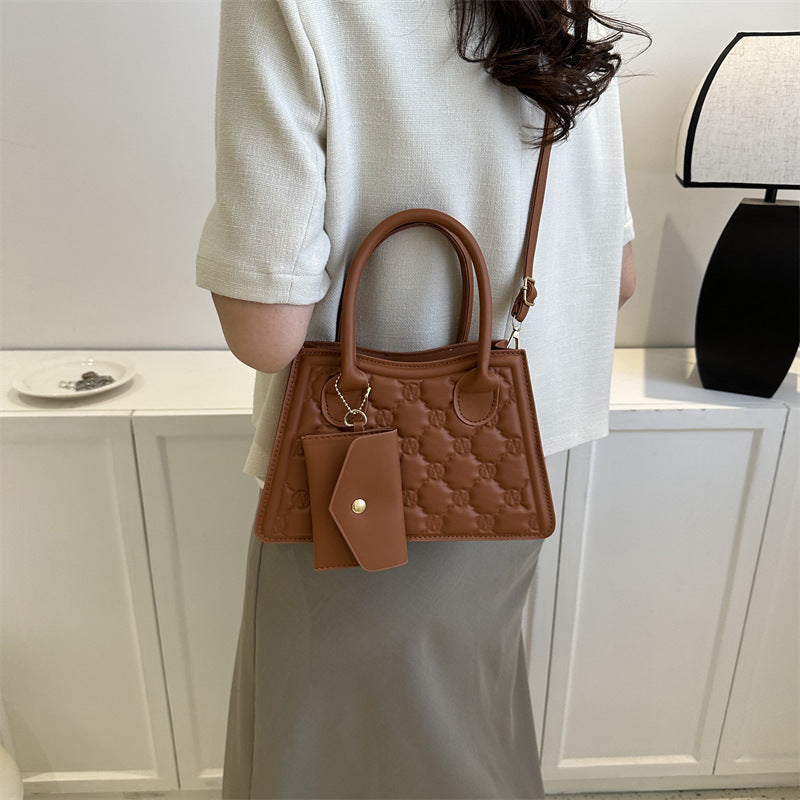 Borsa a tracolla casual piccola e semplice, quadrata, alla moda