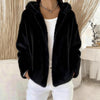 Fall Winter Hooded Solid Color Fashion Casual Zip Coat