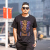 T-shirt a maniche corte da uomo con strass, modello Fashion Personality, taglie forti