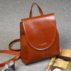 Genuine Leather Women's Messenger Retro Fashion Backpack