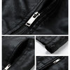 Fall Winter Lapel Men's Plus Velvet Motorcycle Leather Jacket
