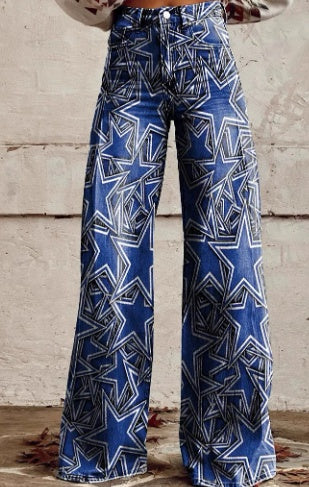 3D Digital Printed Women's Imitation Jeans