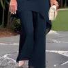 New Elegant Chiffon Solid-Color Loose Irregular Fashionable Set