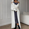 Imitation Mink White Sweater Cardigan Coat Women's Loose