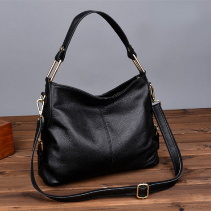 Fashion Genuine Leather Portable Crossbody Bag