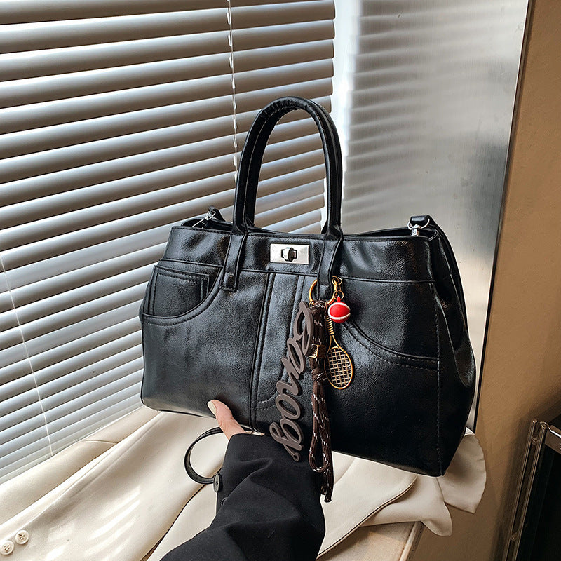 Borsa a tracolla retrò da donna di grande capacità