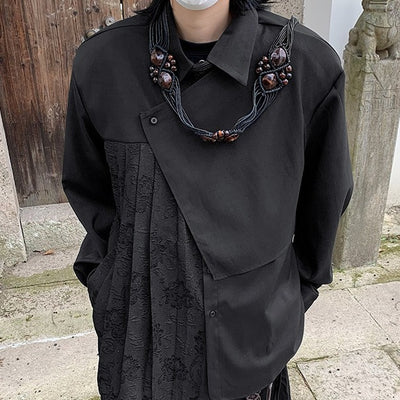Spring Men's Design Pleated Shirt
